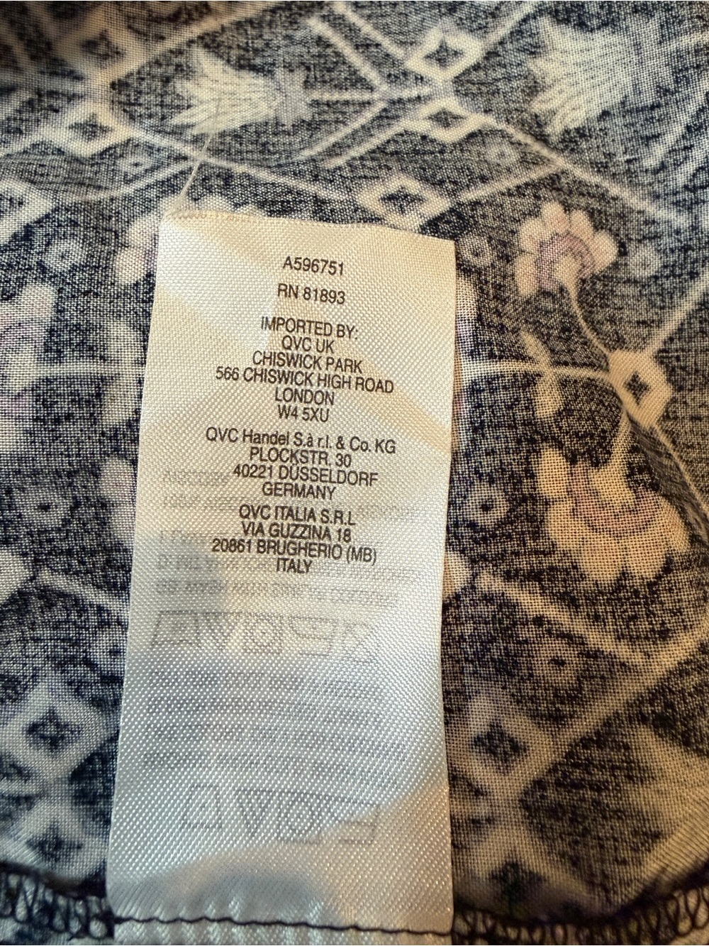 Destination 365 Regular Printed Short-Sleeve Midi Dress Black Abstract Large - Picture 5 of 6